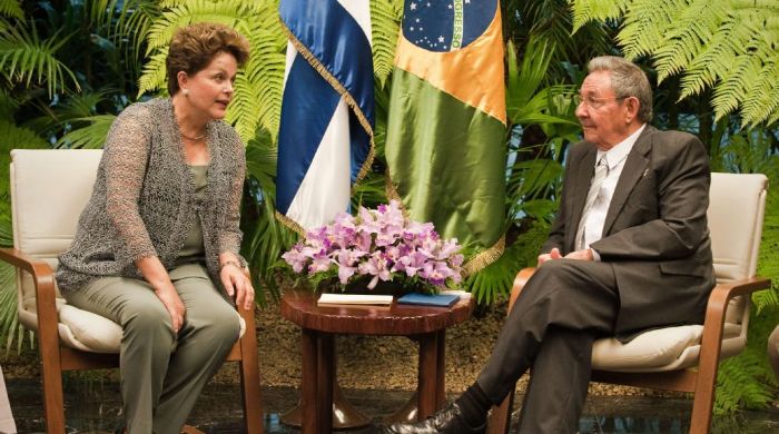 Dilma Rousseff visitó a Fidel Castro