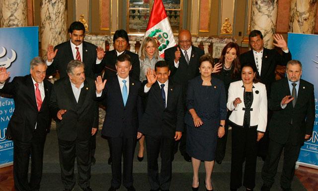 Nicolás Maduro con Unasur en Lima